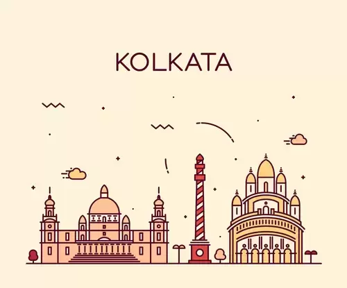 Global City,Kolkata Illustration Material