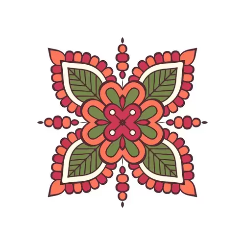 Ethnic Dress Pattern Illustration Material