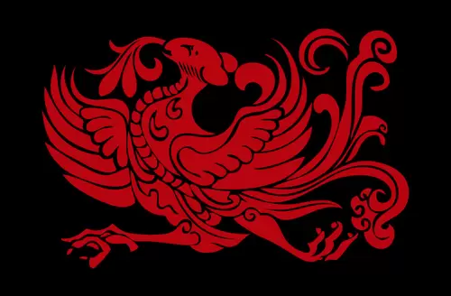 Dragon and Phoenix Pattern Illustration Material