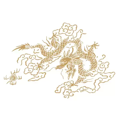 Pattern Dragon and Phoenix Illustration Material