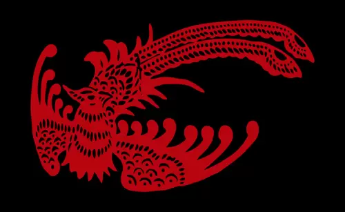 Dragon and Phoenix Pattern Illustration Material