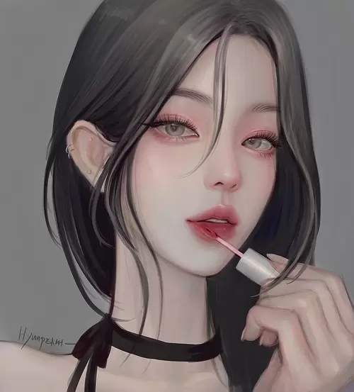 Beautiful Girl,Lipstick,Temptation Illustration Material