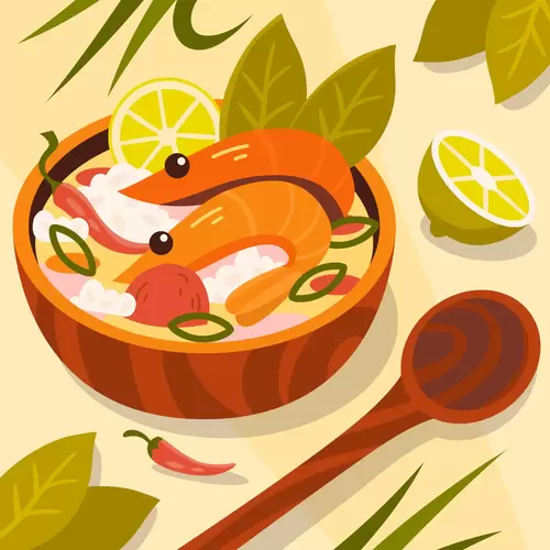 Local cuisine Illustration Material