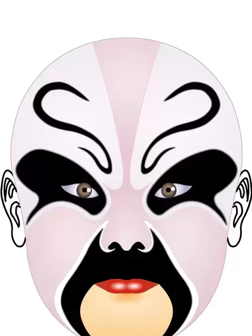 Peking Opera Masks Illustration Material