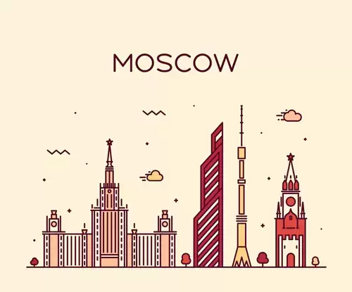 Global City,Moscow Illustration Material