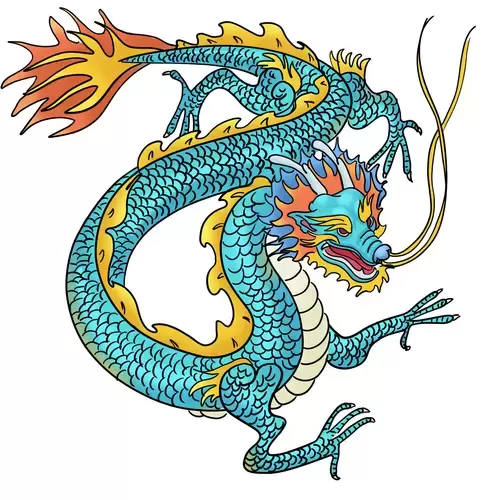 Legendary Animal,Azure Dragon Illustration Material