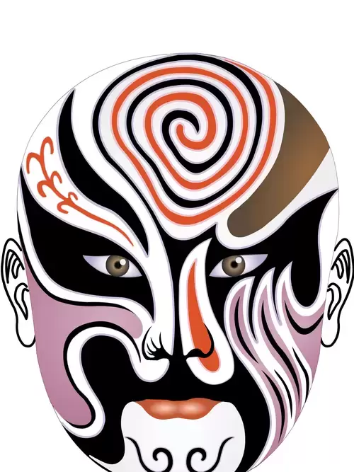 Peking Opera Masks Illustration Material