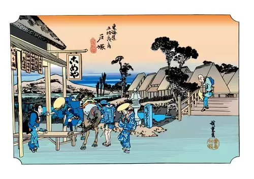 Japanese Ukiyo-e Illustration Material