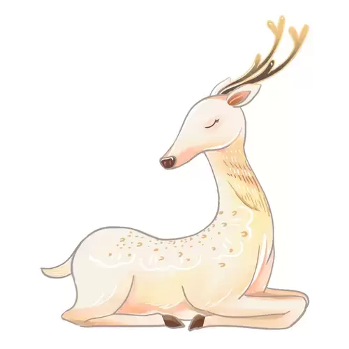 Deer Illustration Material