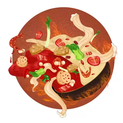 Chinese Cuisine Illustration Material