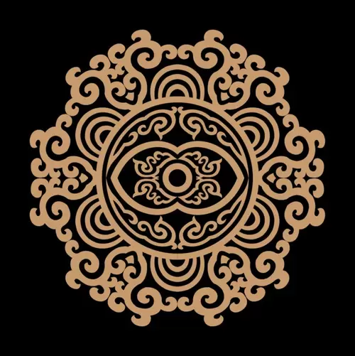 Chinese classical circular pattern, Illustration Material