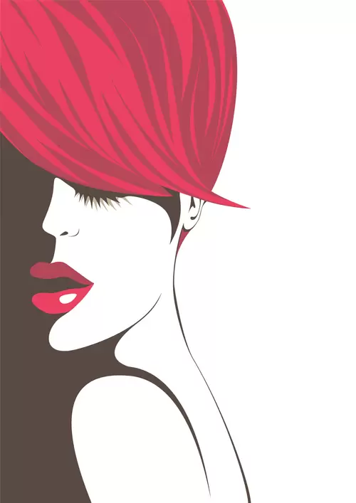 Fashion Woman,Cartoon Avatar Illustration Material