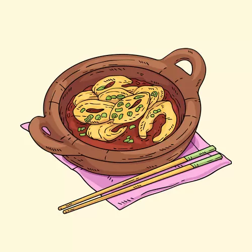 Local cuisine Illustration Material