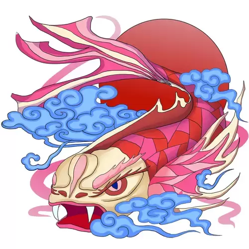 Legendary Animal,Strange fish Illustration Material