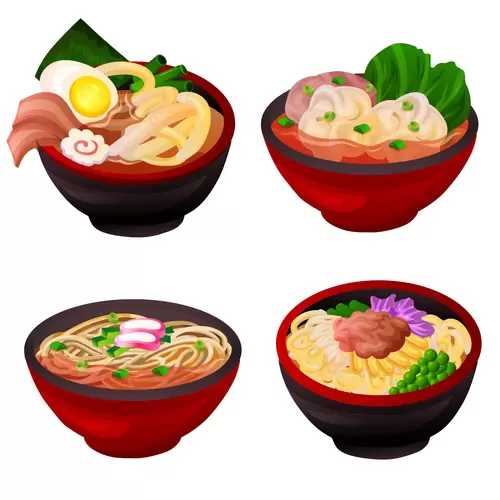 Japanese food Illustration Material