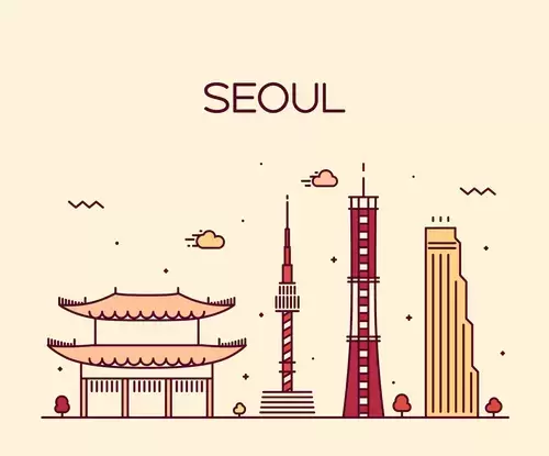 Global City,Seoul Illustration Material