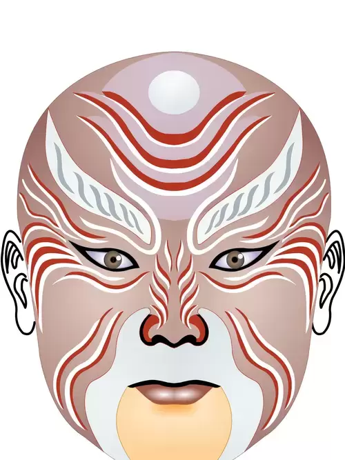 Peking Opera Masks Illustration Material