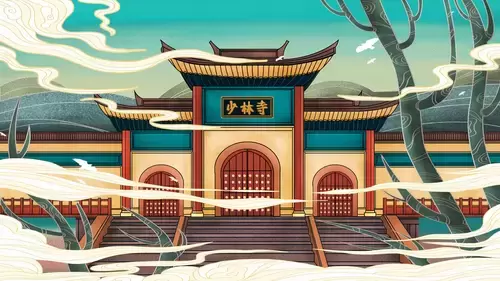 China Monuments,Shaolin Monastery Illustration Material