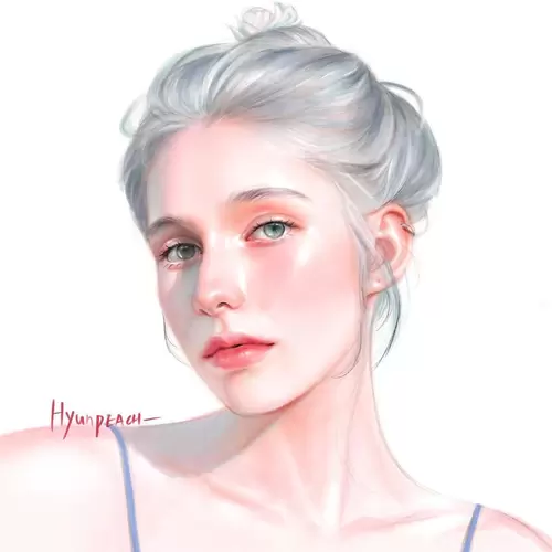 Beautiful Girl,Silver Hair Fairy Illustration Material