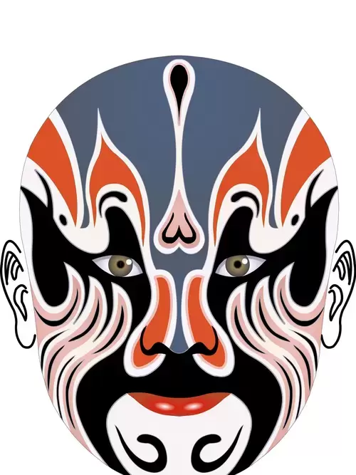 Peking Opera Masks Illustration Material