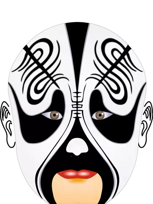 Peking Opera Masks Illustration Material