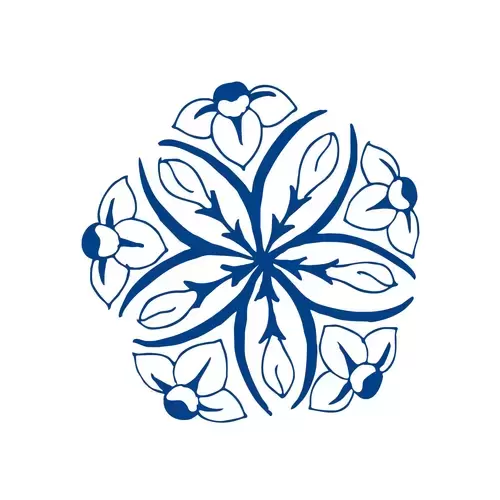 Blue And White Porcelain Pattern Illustration Material