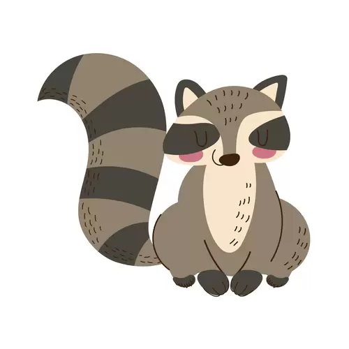 Cartoon Animals,Red panda Illustration Material