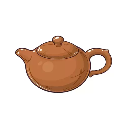 Tea Set Icon,Zisha teapot Illustration Material