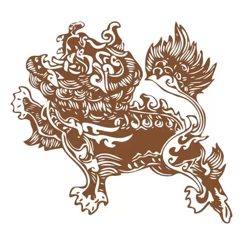 Ancient Auspicious Animals Pattern,Kirin Illustration Material