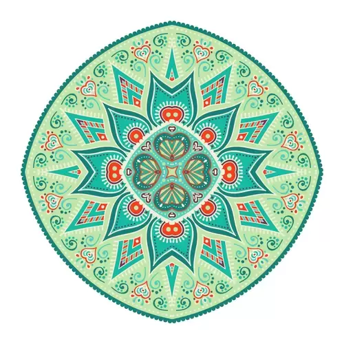 Ethnic Dress Pattern Illustration Material