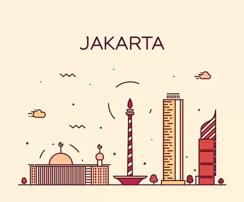 Global City,Jakarta Illustration Material