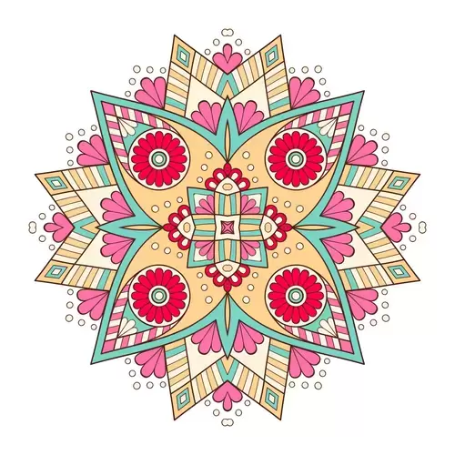 Ethnic Dress Pattern Illustration Material