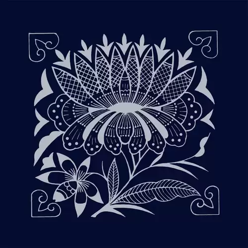 Batik patterns,Flower Illustration Material