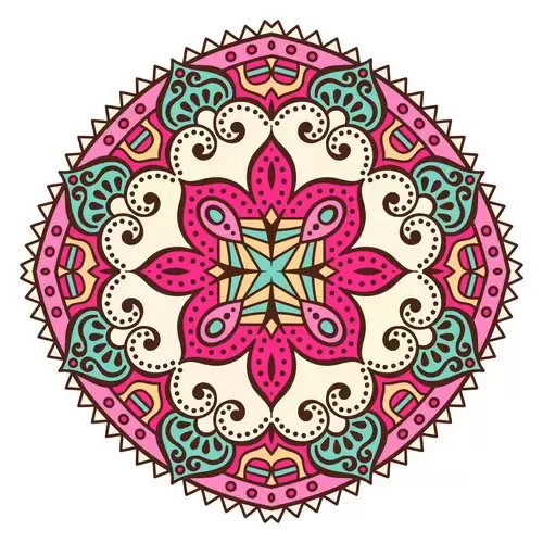 Ethnic Dress Pattern Illustration Material