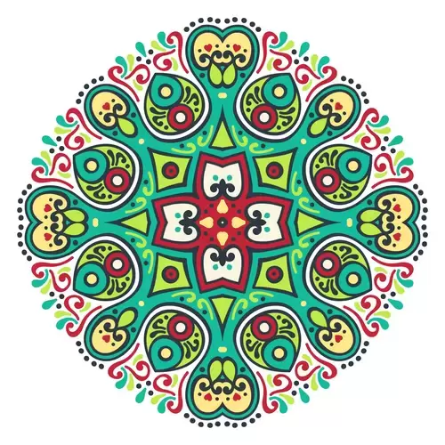 Ethnic Dress Pattern Illustration Material