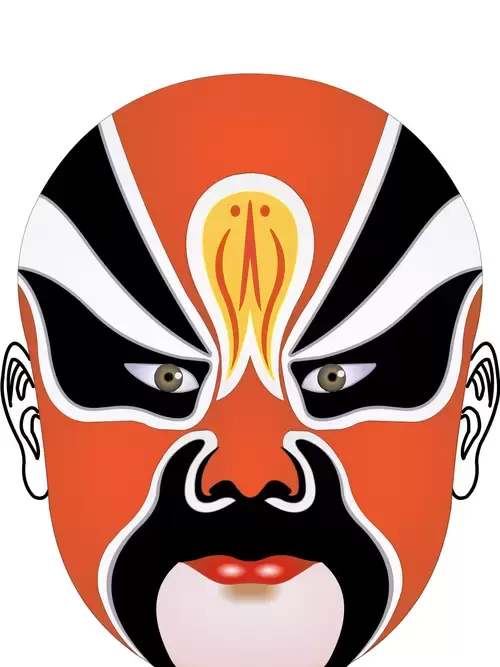 Peking Opera Masks Illustration Material