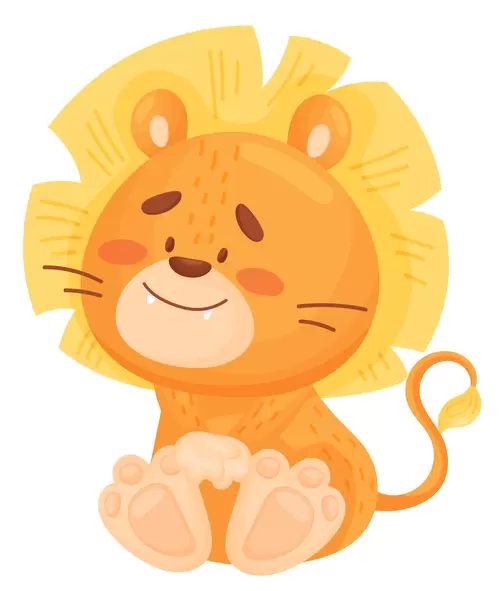 Cartoon,Lion Illustration Material