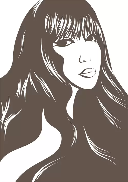 Fashion Woman,Cartoon Avatar Illustration Material