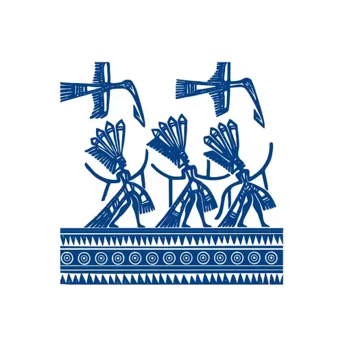 Blue And White Porcelain Pattern Illustration Material