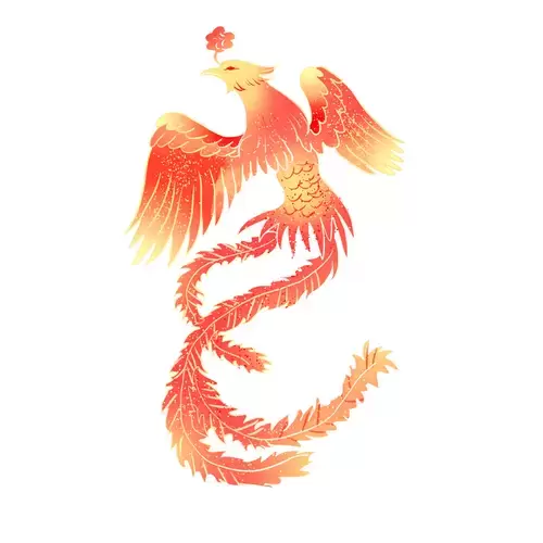 Chinese Phoenix Illustration Material