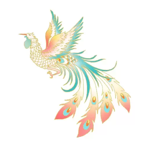 Chinese Phoenix Illustration Material