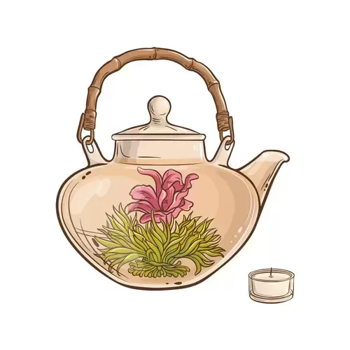 Tea Set Icon,glass teapot Illustration Material