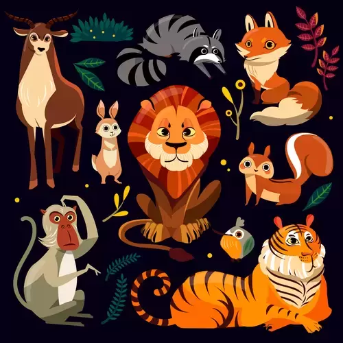 Animal Icons Illustration Material