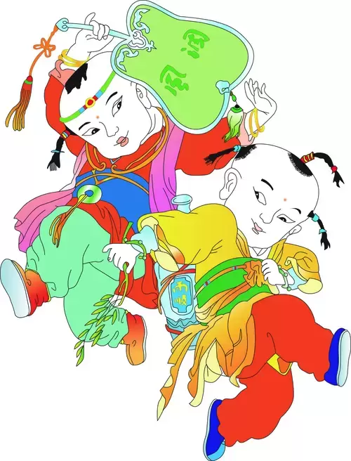 Lucky Doll,Chinese New Year Illustration Material