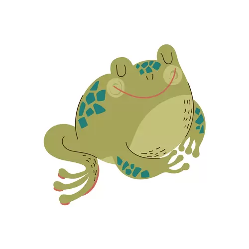 Cartoon Animals,Frog Illustration Material