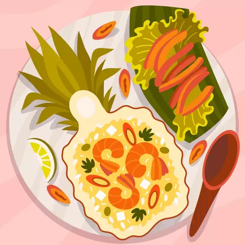 Local cuisine Illustration Material