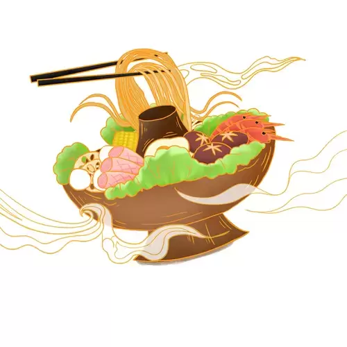 Chinese Food Illustration Material