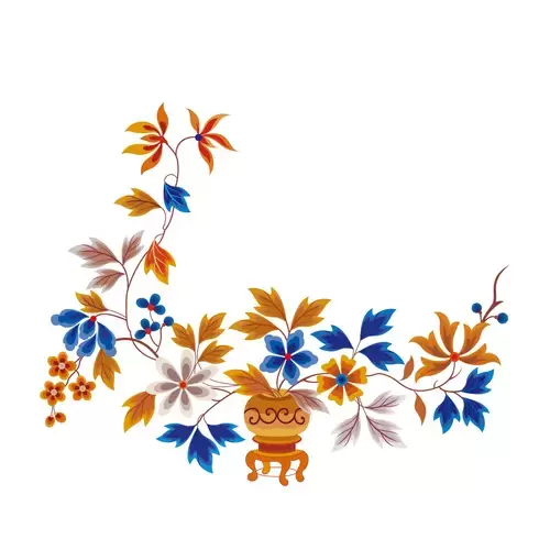 Chinese ancient embroidery pattern Illustration Material