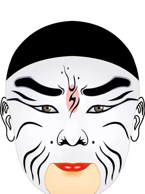 Peking Opera Masks Illustration Material