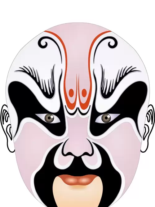 Peking Opera Masks Illustration Material